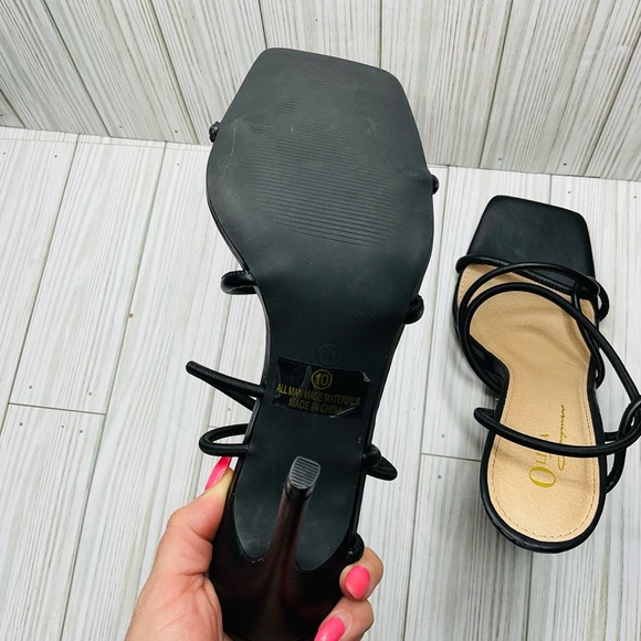 690-Olivia Ferragamo Women's Shoe Square Toe Strap Slingback Strappy Open Toe - Picture 4 of 8